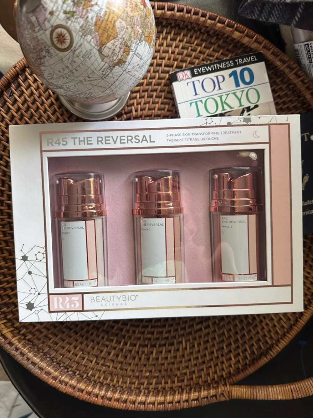 BEAUTYBIO R45 The Reversal 3-Phase Skin Treatment Set - Rose Gold & White New